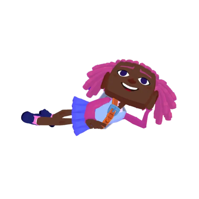 character laying down